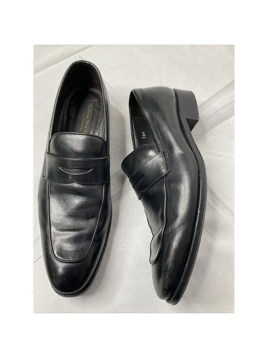 ?TO Boot New York Adam Derrick Devries Black Leather Penny Loafer US 10.5 Italy